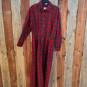 Vintage Nordstrom plaid shirt dress cotton